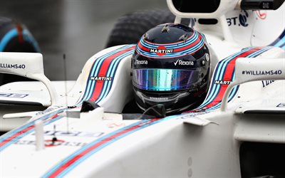 Lance Stroll, 4k, cabina, F1, pilotos de carreras, Williams F1 de 2017, los coches, Fórmula 1