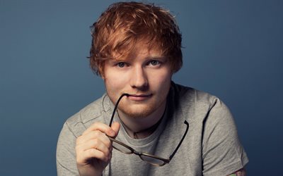 Ed Sheeran, el retrato, las estrellas Británicas, los jóvenes cantantes, cantante Británico, 4k