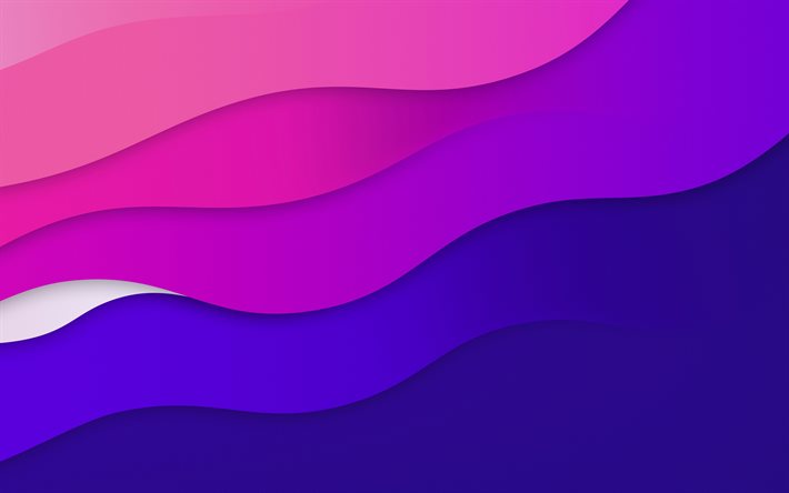 pink purple waves background, purple abstract waves background, pink purple gradient, waves background, creative abstract waves