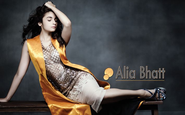 Alia Bhatt, actrice de bollywood, brunette, beauté