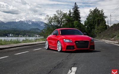 coupes, Vossen, tuning, 2015, Audi TT RS, red Audi