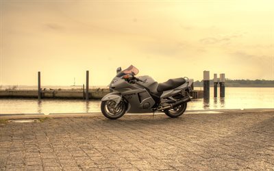 Honda CBR1100XX, 2017 moto, superbike, pier, Super Blackbird, Honda