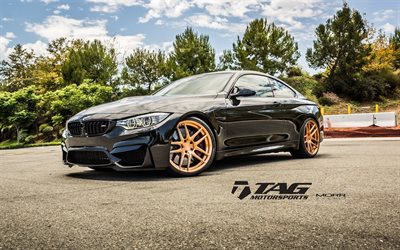 sportcars, TAG Motorsports, tuning, 2016, BMW M4 Coupe, 435i, F82, black BMW