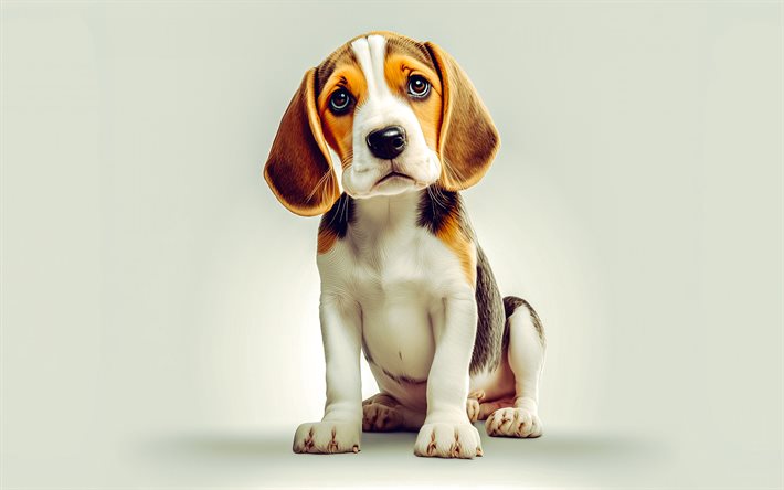 beagle, söpö koira, lemmikkieläimet, maalattu beagle, englantilainen beagle, söpö eläimet, koirakuvat