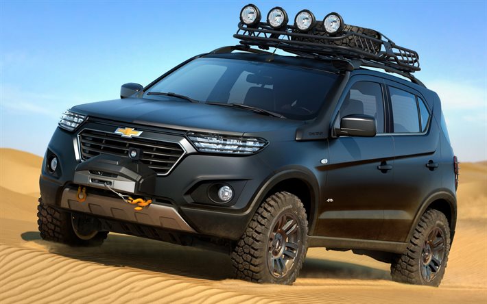Chevrolet Niva Concept, 2016, offroad, desierto, SUVs