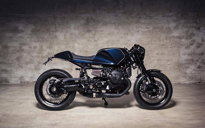 bmw r ninet مقهى المتسابق, 4k, 2017 الدراجات, cuperbikes, bmw