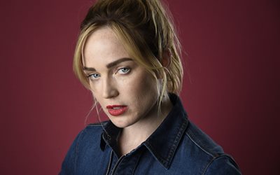 Caity Lotz, 4k, photosession, American actress, make-up, face, portrait