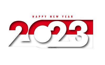 mutlu yıllar 2023 endonezya, beyaz arkaplan, endonezya, minimal sanat, 2023 endonezya kavramları, endonezya 2023, 2023 endonezya arka planı, 2023 yeni yılınız kutlu olsun endonezya