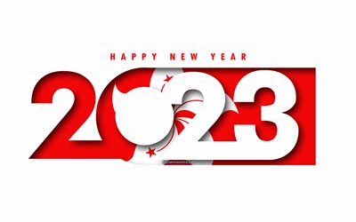 felice anno nuovo 2023 hong kong, sfondo bianco, hong kong, arte minima, concetti di hong kong del 2023, hong kong 2023, sfondo di hong kong del 2023, 2023 felice anno nuovo hong kong