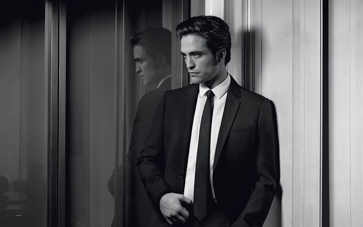 Robert Pattinson, actor, 2016, photoshoot, Dior Homme, celebrity, guys, black and white photo