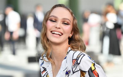 Lily-Rose Depp, portrait, American actress, American fashion model, beautiful woman, Johnny Depp daughter