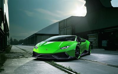 Lamborghini Huracan Spyder, LP 610-4, 2016, tuning, Novitec Torado, supercars, vert huracan
