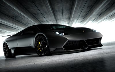 Lamborghini Murcielago, LP670-4, supercar, lambo, parcheggio, parcheggio gratuito, lamborghini nera