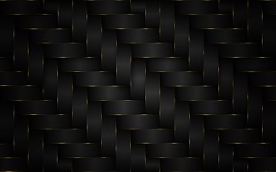black wickerwork background, 4k, 3D textures, weaving textures, 3D backgrounds, wickerwork textures, vector textures, fabric weaving backgrounds, interweaving patterns, wickerwork, wickerwork backgrounds
