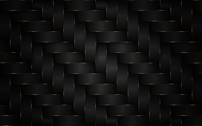 黒いwickerworkの背景, 4k, 3dテクスチャ, テクスチャの織り, 3d背景, 邪悪なテクスチャ, ベクトルテクスチャ, 生地織り背景, 織りパターン, wickerwork, 邪悪な背景