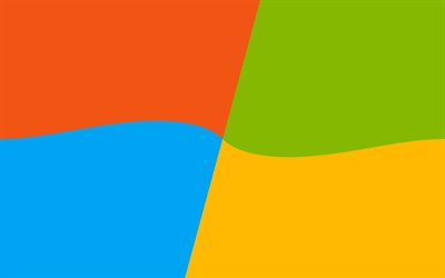 windows 10抽象ロゴ, カラフルな背景, 抽象芸術, ミニマリズム, オペレーティングシステム, windows 10ロゴ, クリエイティブ, ウィンドウズ10