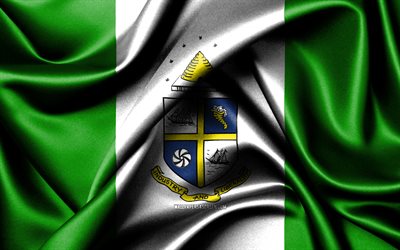 St Catharines flag, 4K, Canadian cities, fabric flags, Day of St Catharines, flag of St Catharines, wavy silk flags, Canada, Cities of Canada, St Catharines