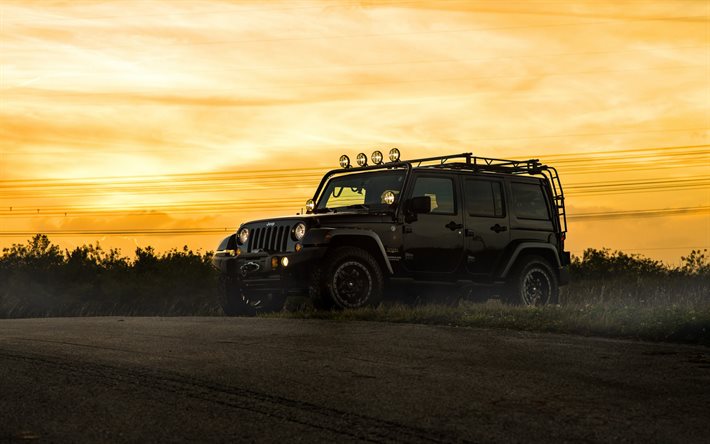 jeep wrangler sahara, 2016, SUV, siyah araba