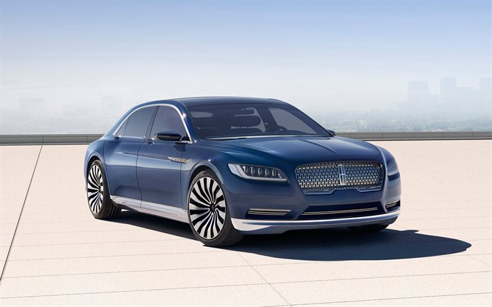 Lincoln Continental Concept, 4k, 2017 cars, luxury cars, Lincoln