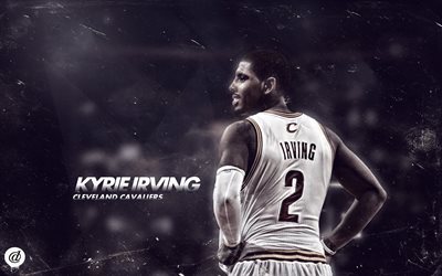 Kyrie Irving, NBA, fan art, stelle di basket, Cleveland Cavaliers