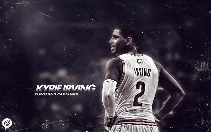 Kyrie Irving, de la NBA, fan art, estrellas del baloncesto, los Cleveland Cavaliers