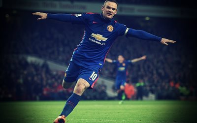 Wayne Rooney, l'objectif, les footballeurs de Premier League, Manchester United, les stars du football, MU