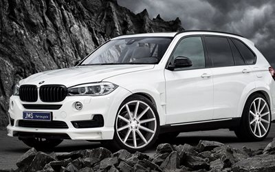 JMS Fahrzeugteile, tuning, 2016, BMW X5, F15, SUVs, luxury cars, white bmw
