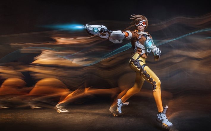 Overwatch, Tracer, Character, shooter