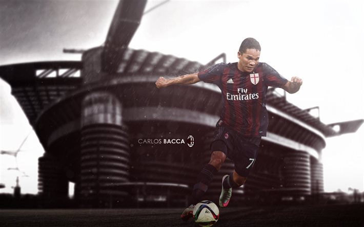 Carlos Bacca, joueur de football, fan art, San Siro, l'AC Milan
