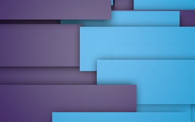 des rectangles, des créatifs, bleu, violet
