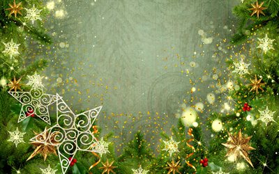 god jul, ljus, glitter, nytt år, juldekorationer