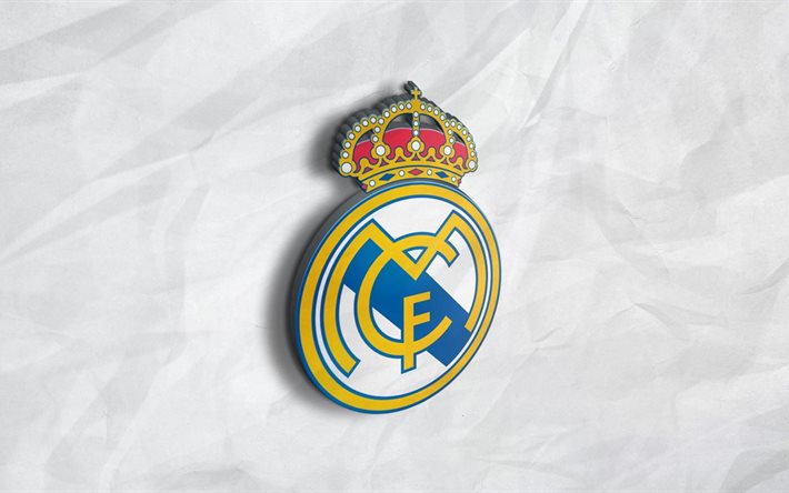 emblem, fotboll, real madrid, spanien, primera division
