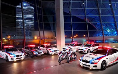الشرطة, bmw m2, 2016, bmw, الشرطة سيارة سباق, الشرطة دراجة نارية