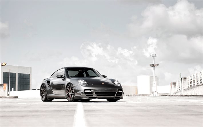 supercars, 2015, Porsche 911, coupe, gris Porsche
