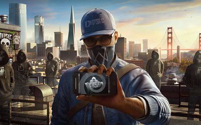 watch dogs 2, marcus, 2016, personagens, 5k