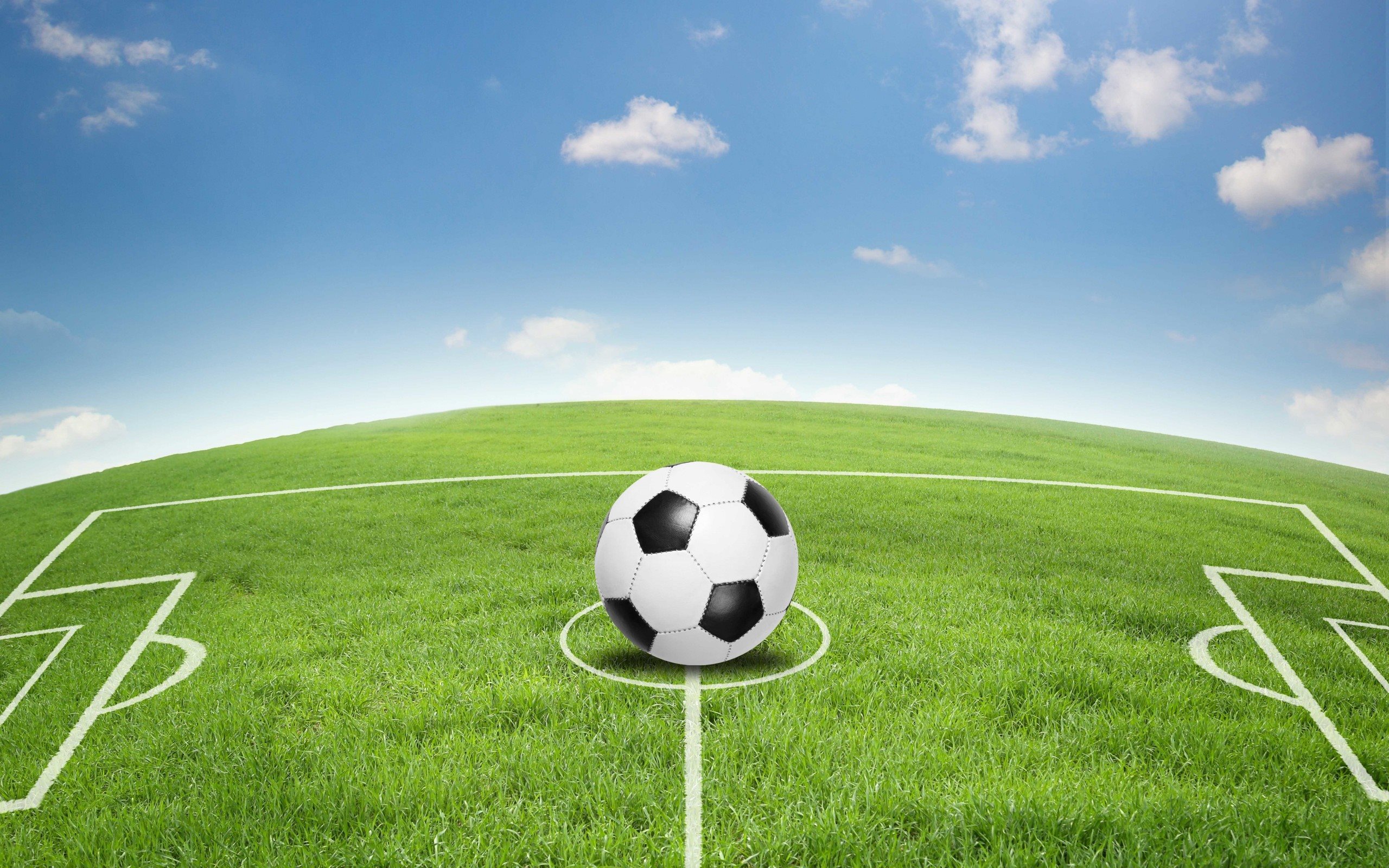 Download wallpapers soccer stadium, football field, soccer ball, soccer