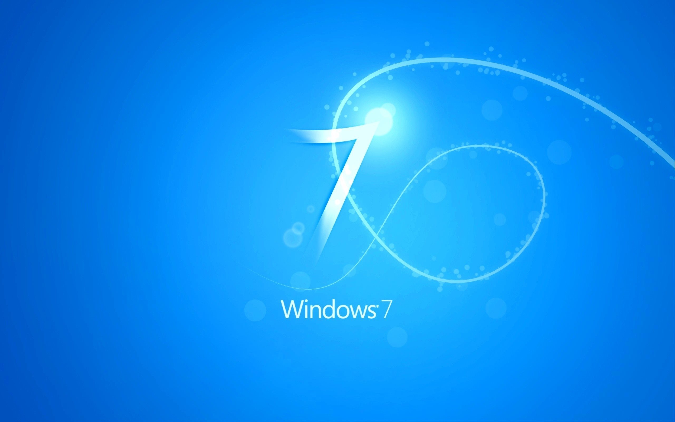 ダウンロード画像 青色の背景 七 Se7en Windows7 ロゴ 画面の解像度 2560x1600 壁紙デスクトップ上