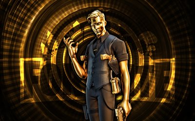 shadow midas fortnite, 4k, fond en spirale jaune, fortnite, créatif, ombre midas skin, fortnite shadow midas skin, ombre midas, personnages fortnite