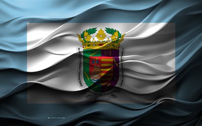 4k, bandera de málaga, ciudades de españa, bandera 3d málaga, españa, textura 3d, día de málaga, símbolos nacionales españoles, arte 3d, málaga
