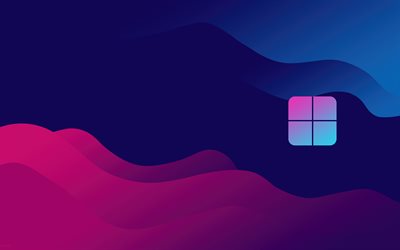 logotipo de windows 11, 4k, fondos abstractos, olas abstractas, creativo, logotipo del sistema operativo, windows 11