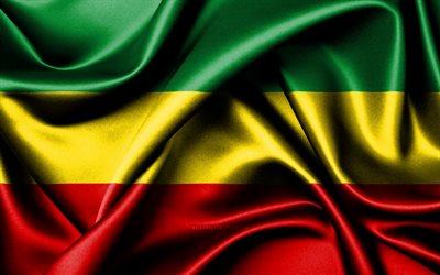 bandera carchi, 4k, provincias ecuatorianas, banderas de tela, día del carchi, bandera de carchi, banderas de seda onduladas, provincia de carchi, ecuador, provincias de ecuador, carchi