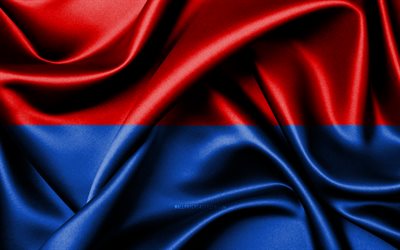 bandera cotopaxi, 4k, provincias ecuatorianas, banderas de tela, dia del cotopaxi, bandera de cotopaxi, banderas de seda onduladas, provincia de cotopaxi, ecuador, provincias de ecuador, cotopaxi