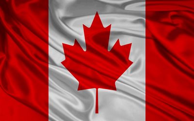 Flag of Canada, Canada, maple leaf, fabric, flags of the world