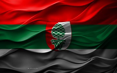 4k, bandera de augsburgo, ciudades de alemania, bandera de augsburgo 3d, alemania, textura 3d, día de augsburgo, símbolos nacionales alemanes, arte 3d, augsburgo