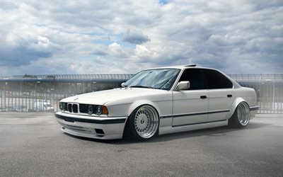 BMW 5-series, tuning, stance, E34, supercars, BMW
