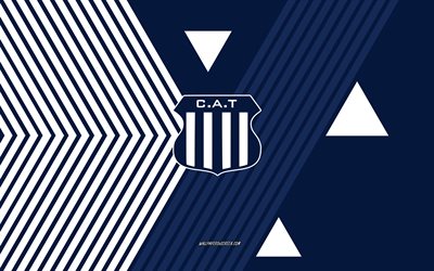 logotipo de talleres cordoba, 4k, equipo de fútbol de argentina, club atlético talleres, fondo de líneas blancas azules, talleres cordoba, división argentina primaria, argentina, arte de línea, talleres cordoba emblema, fútbol americano, talleres