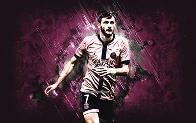 khvicha kvaratskhelia, psg, futbolista georgiano, fondo de piedra rosa, arte grune, ligue 1, francia, fútbol americano, paris saint germain, khvicha kvaratskhelia psg