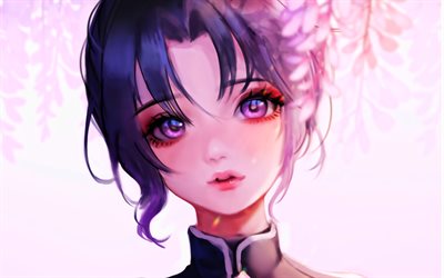 忍kocho, 藤, kimetsu no yaiba, 肖像画, 漫画, 主人公, ムイチロ, 小川忍, 鬼滅の刃, 忍kocho yaiba