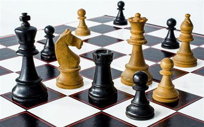 schach, schachbrett, schachfiguren