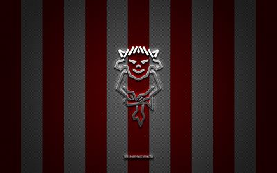 شعار لينكولن سيتي fc, نادي كرة القدم الإنجليزي, الدوري الأول, خلفية الكربون الأبيض الأحمر, شعار لينكولن سيتي إف سي, كرة القدم, لينكولن سيتي fc, إنجلترا, مدينة لينكولن